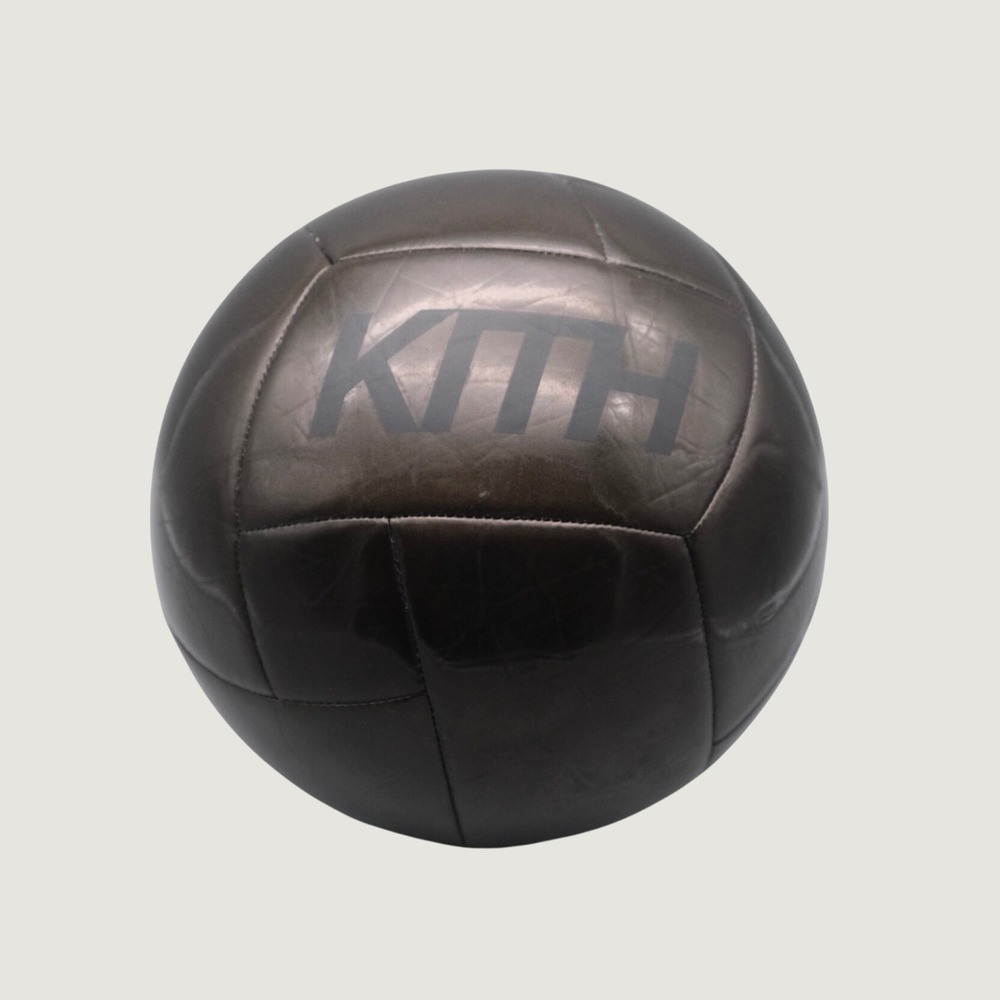 Kith Adidas Soccer Ball Size 5 Metallic Charcoal